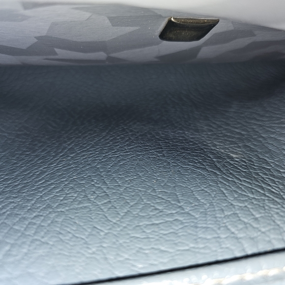 Vintage Sears Carry On Bag Luggage Pale Blue Pebbled Texture 14” X 12” X 7” - Picture 11 of 12